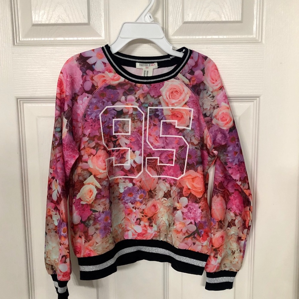 Forever 21 Girls varsity roses long sleeve